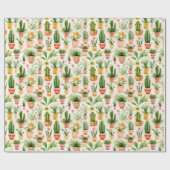 Ingeblikte planten cadeaupapier (Vlak)