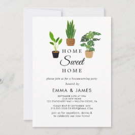 Ingeblikte Planten "Home Sweet Home" Housewarming Kaart