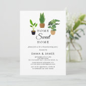 Ingeblikte Planten "Home Sweet Home" Housewarming Kaart (Staand voorkant)