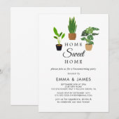 Ingeblikte Planten "Home Sweet Home" Housewarming Kaart (Voorkant / Achterkant)