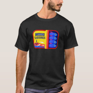 Ingeblikte Sardines Nautische Vis Humor T-shirt