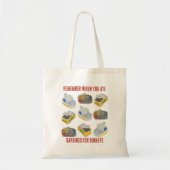 Ingeblikte sardines Onthoud wanneer je at... Tote Bag (Voorkant)