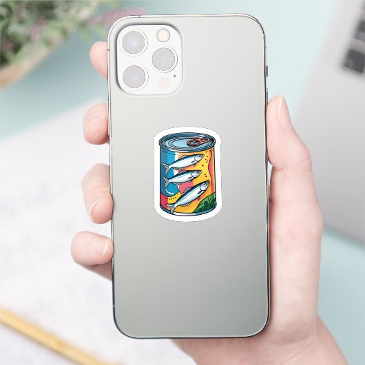 Ingeblikte sardines sticker (Telefoon)