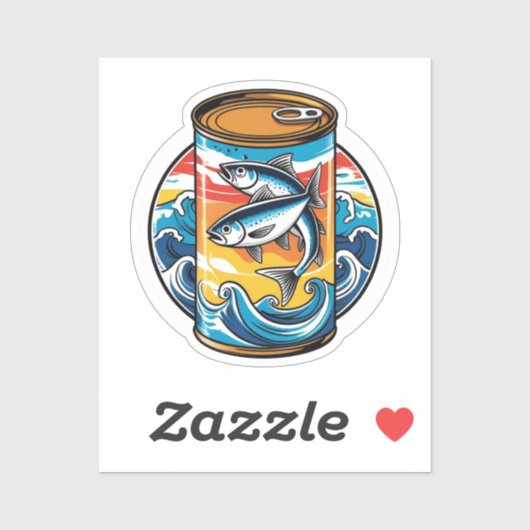 Ingeblikte sardines sticker (Vel)
