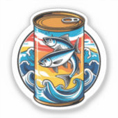 Ingeblikte sardines sticker (Voorkant)