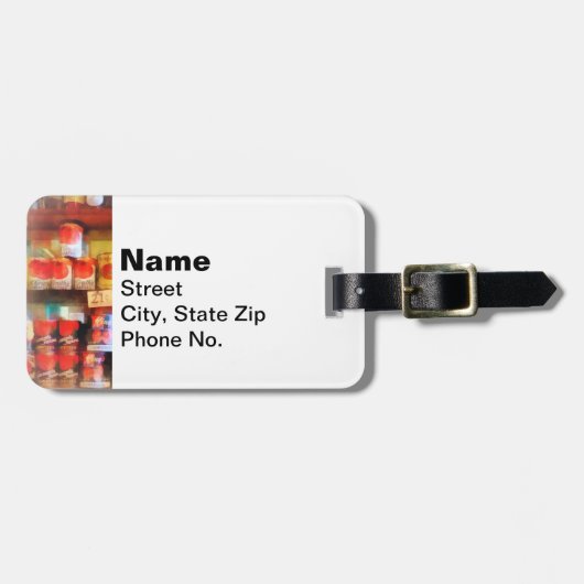 Ingeblikte tomaten bagagelabel (Voorkant horizontaal)