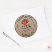 Ingeblikte Tomaten Jar Label Kraft Papier Stijl (Envelop)