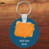 Ingeblikte tomatenbonen op Toast Slice - Britse st Sleutelhanger (Voorkant)