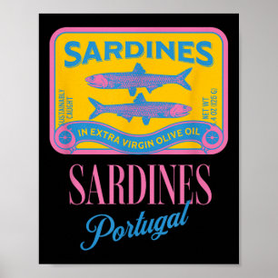 Ingeblikte Vis Ingeblikte Sardines Blikvis Portuga Poster