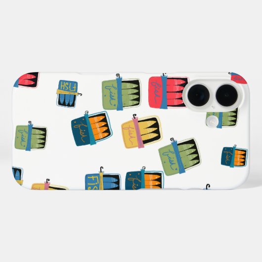 Ingeblikte vis iPhone case (Achterkant (horizontaal))