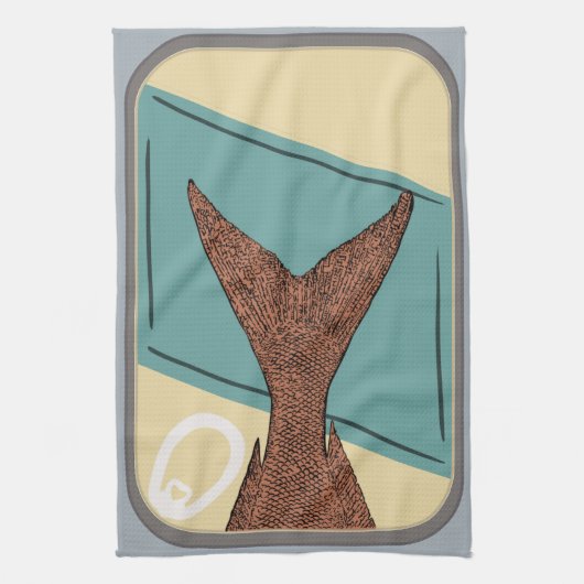 ingeblikte vis theedoek (Verticaal)