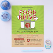 Ingeblikte voedingsdrive Homeless Fundraiser Flyer (Enkel)