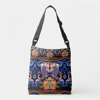 Ingeborduurd Chinees visontwerp Crossbody Tas