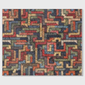 Ingeborduurd naadloos geometrisch patroon. Etnisch Cadeaupapier (Vlak)