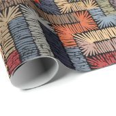 Ingeborduurd naadloos geometrisch patroon. Etnisch Cadeaupapier (Rol Hoek)