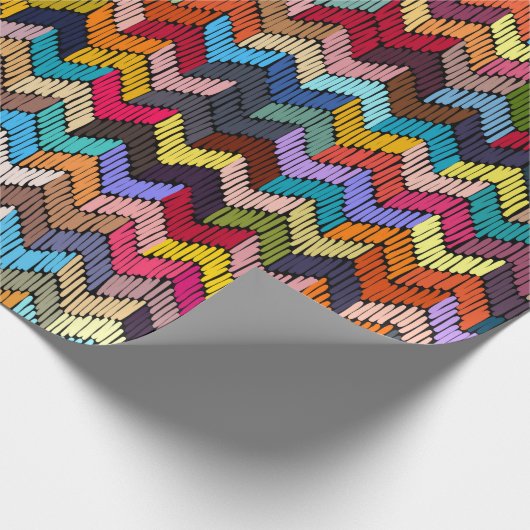 Ingeborduurd naadloos geometrisch patroon. Ornamen Cadeaupapier (Hoek)