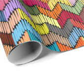 Ingeborduurd naadloos geometrisch patroon. Ornamen Cadeaupapier (Rol Hoek)