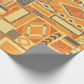 Ingeborduurd naadloos patchwork-patroon. Bohemian  Cadeaupapier (Hoek)