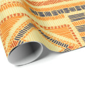 Ingeborduurd naadloos patchwork-patroon. Bohemian  Cadeaupapier (Rol Hoek)