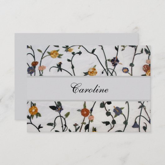 Ingeborduurde wijnstokken Flat Hartelijk dank Bedankkaart (Voorkant / Achterkant)