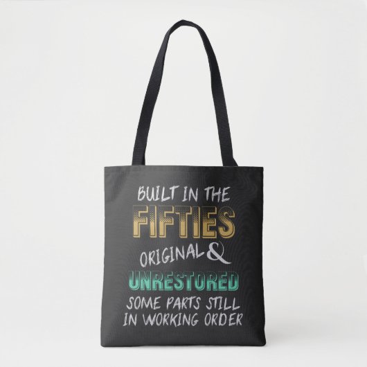 Ingebouwd in de jaren vijftig tote bag (Voorkant)