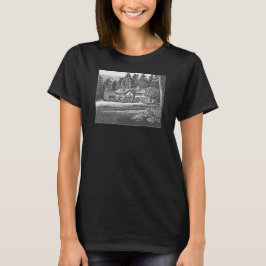 Ingebouwd T-shirt met 25e Blodgett House Print