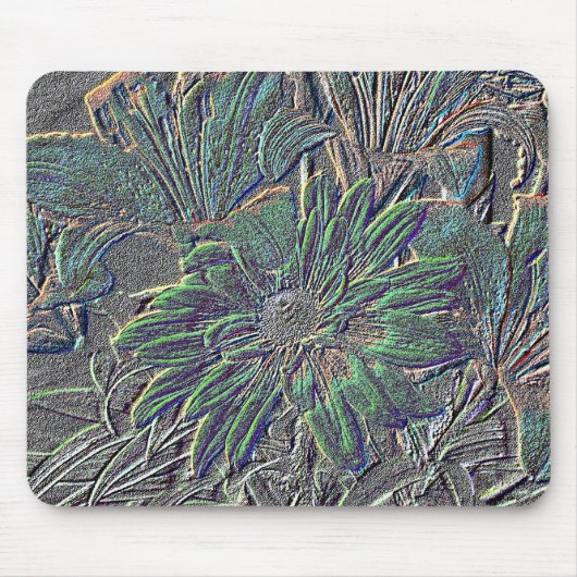 Ingebouwde bloemen met kleur muismat (Voorkant)