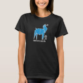 Ingebouwde Origami Llama T-shirt in Blauw (Voorkant)