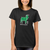 Ingebouwde Origami Llama T-shirt in Groen (Voorkant)