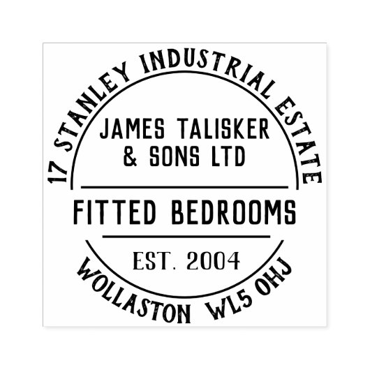 Ingebouwde Slaapkamers Rubber Stamp Rubberstempel (Afrduk)