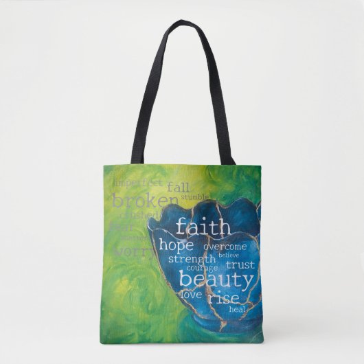 "Ingebroken in Beauty" Art Canvas tas (med) (Voorkant)