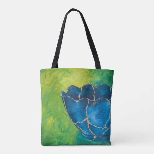 "Ingebroken in Beauty" Art Canvas tas (med) (Achterkant)