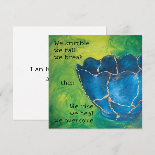 "Ingebroken in schoonheid" Support Bericht Platte  (Voorkant / Achterkant)