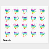 ingecheckt hart. v1. ronde sticker (Vel)