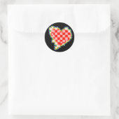 ingecheckt hart. v2. ronde sticker (Tas)