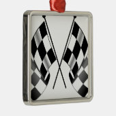 ingecheckte vlag metalen ornament (Rechts)
