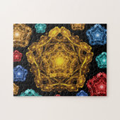 Ingecompliceerde sneeuwvlokken in de vorm van pent legpuzzel (Horizontaal)