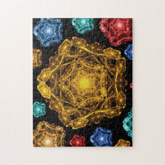 Ingecompliceerde sneeuwvlokken in de vorm van pent legpuzzel