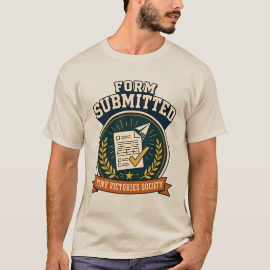 Ingediend Formulier Retro Administratieve Overwinn T-shirt (Voorkant)