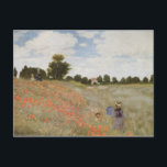 Ingediende de Papaver van Monet Briefkaart<br><div class="desc">Het meesterwerk van Claude Monet: Het gebied van de papaver</div>