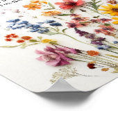 Ingedrukte bloemen Wildflower Bar teken Poster (Hoek)