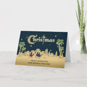 Ingedrukte Religious Business Christmas Kaart