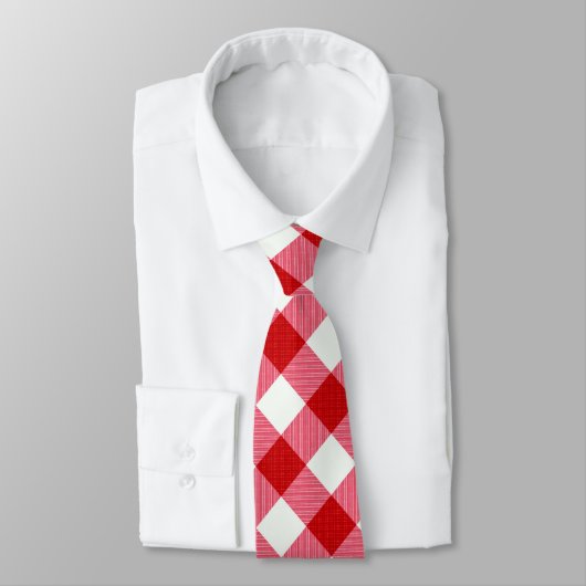ingedrukte tartaankleurige vaste klassieke rode wi stropdas (Gebonden)