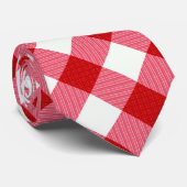 ingedrukte tartaankleurige vaste klassieke rode wi stropdas (Opgerold)