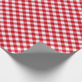 ingedrukte tartaanvaten klassieke rode witte textu cadeaupapier