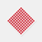 ingedrukte tartaanvaten klassieke rode witte textu servet (Hoek)