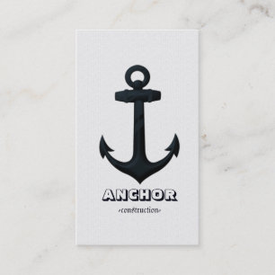 Ingegraveerd marineblauw Nautisch ANCHOR Visitekaartje