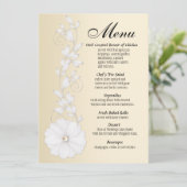 Ingegraveerd Posy met Pearl Menu (Staand voorkant)