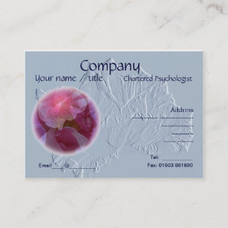 Ingegraveerd roos visitekaartje