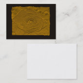 Ingegraveerd Visitekaartje van diep goud Roos (Voorkant / Achterkant)